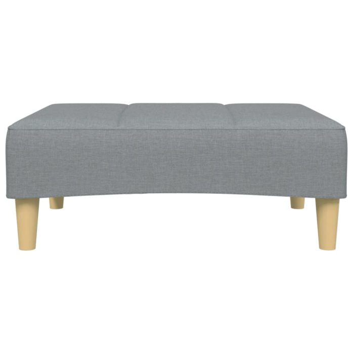 vidaXL Fotskammel lysegrå 77x55x31 cm stoff