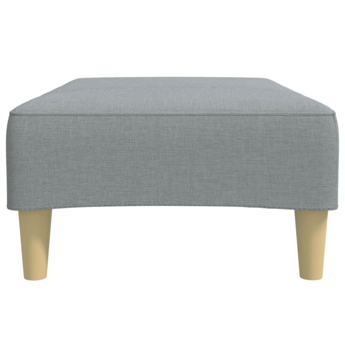 vidaXL Fotskammel lysegrå 77x55x31 cm stoff