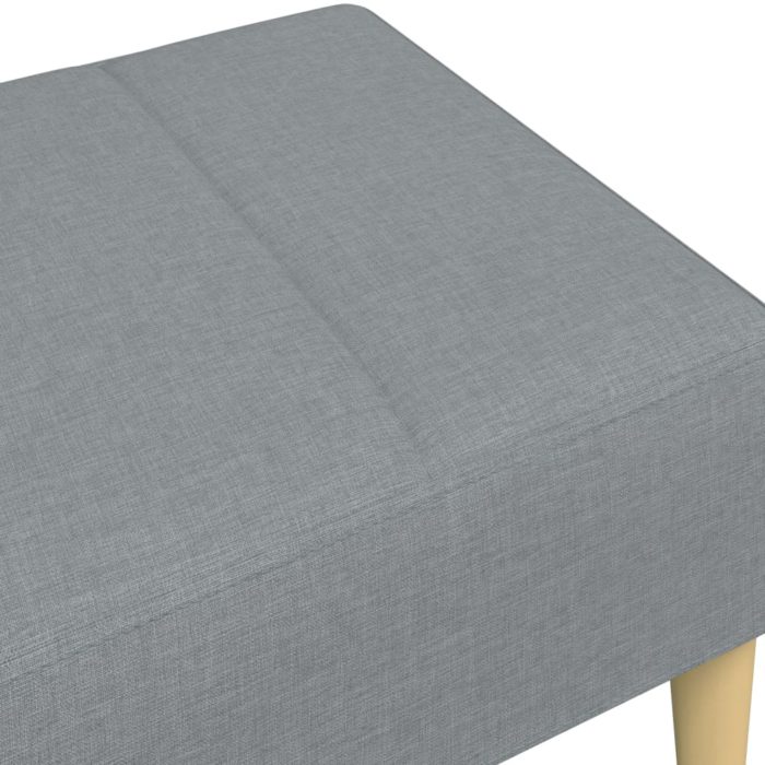 vidaXL Fotskammel lysegrå 77x55x31 cm stoff