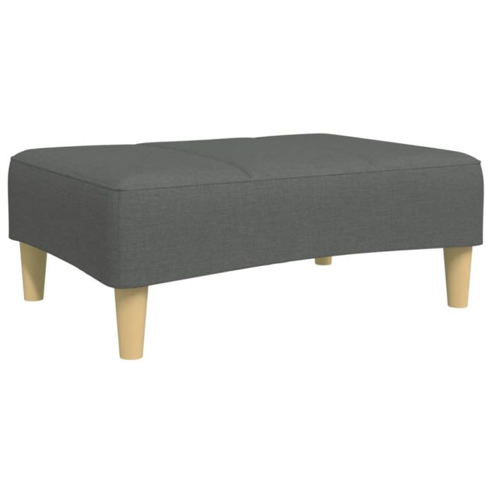 vidaXL Fotskammel mørkegrå 77x55x31 cm stoff