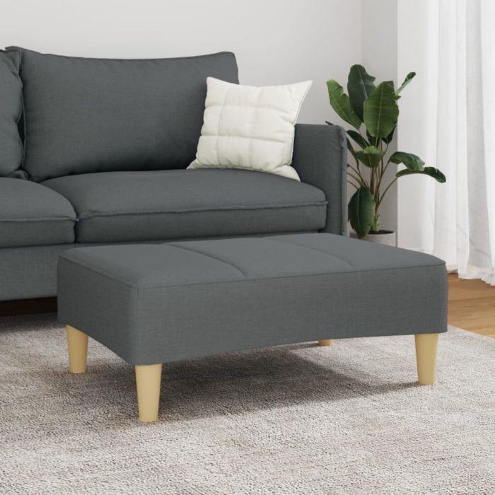 vidaXL Fotskammel mørkegrå 77x55x31 cm stoff