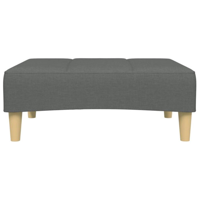 vidaXL Fotskammel mørkegrå 77x55x31 cm stoff