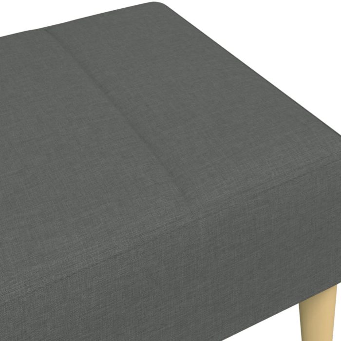vidaXL Fotskammel mørkegrå 77x55x31 cm stoff