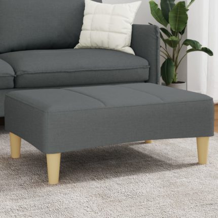 vidaXL Fotskammel mørkegrå 77x55x31 cm stoff