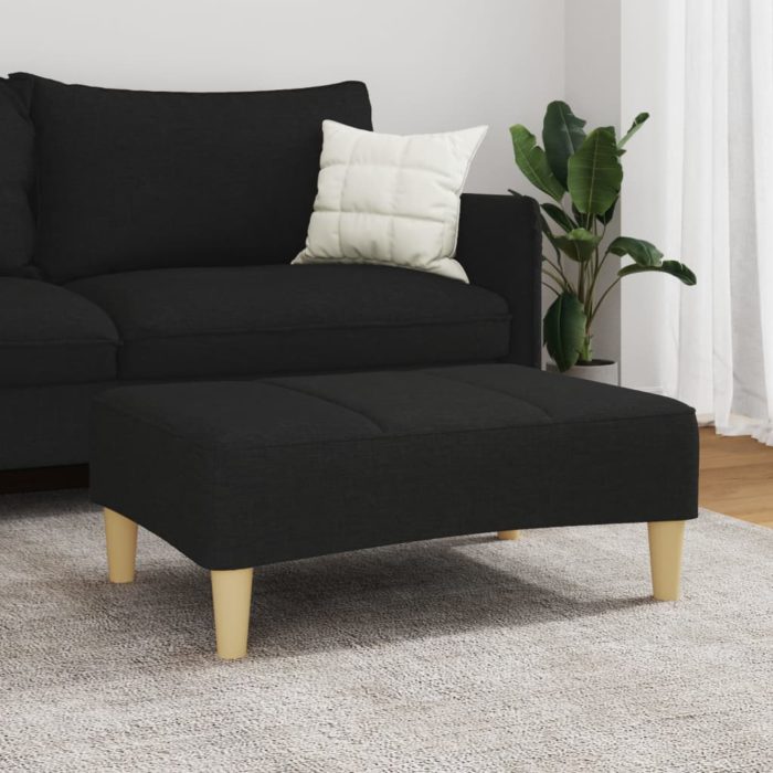 vidaXL Fotskammel svart 77x55x31 cm stoff