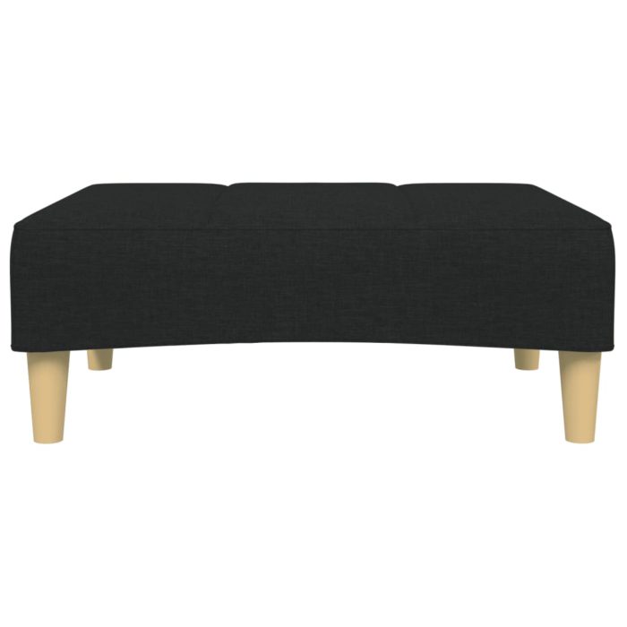 vidaXL Fotskammel svart 77x55x31 cm stoff