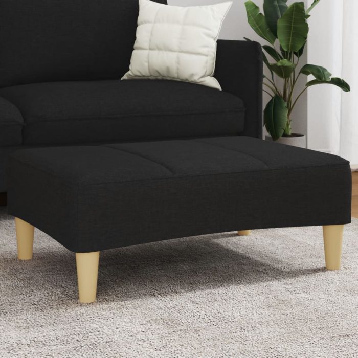 vidaXL Fotskammel svart 77x55x31 cm stoff