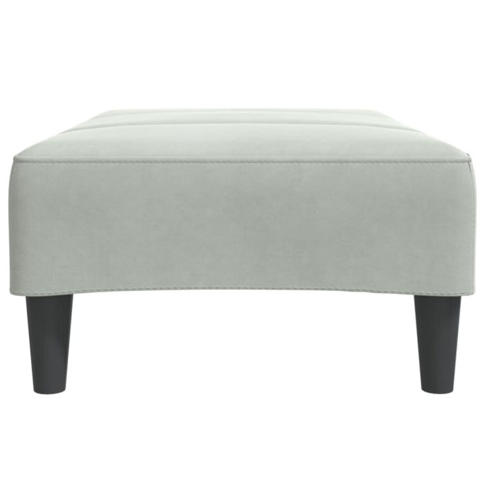vidaXL Fotskammel lysegrå 77x55x31 cm fløyel