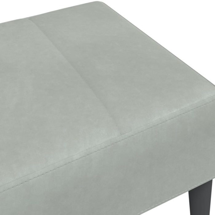 vidaXL Fotskammel lysegrå 77x55x31 cm fløyel