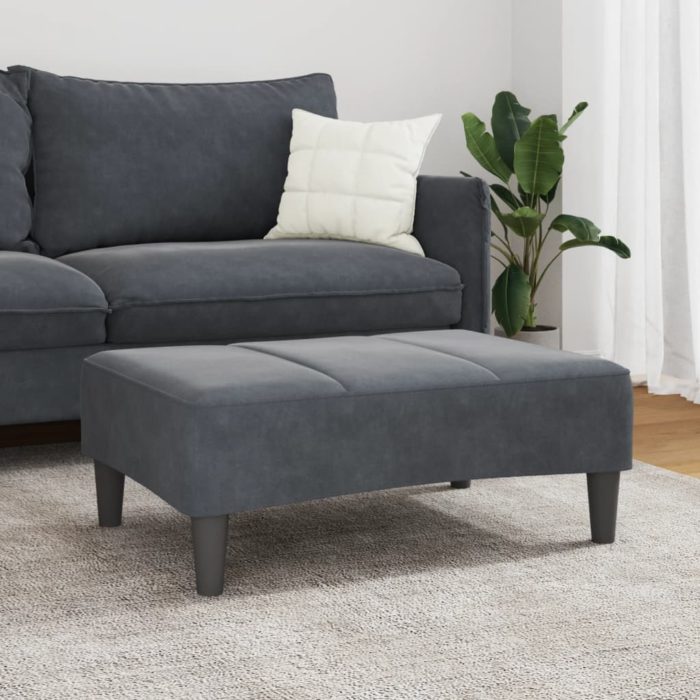 vidaXL Fotskammel svart 77x55x31 cm fløyel