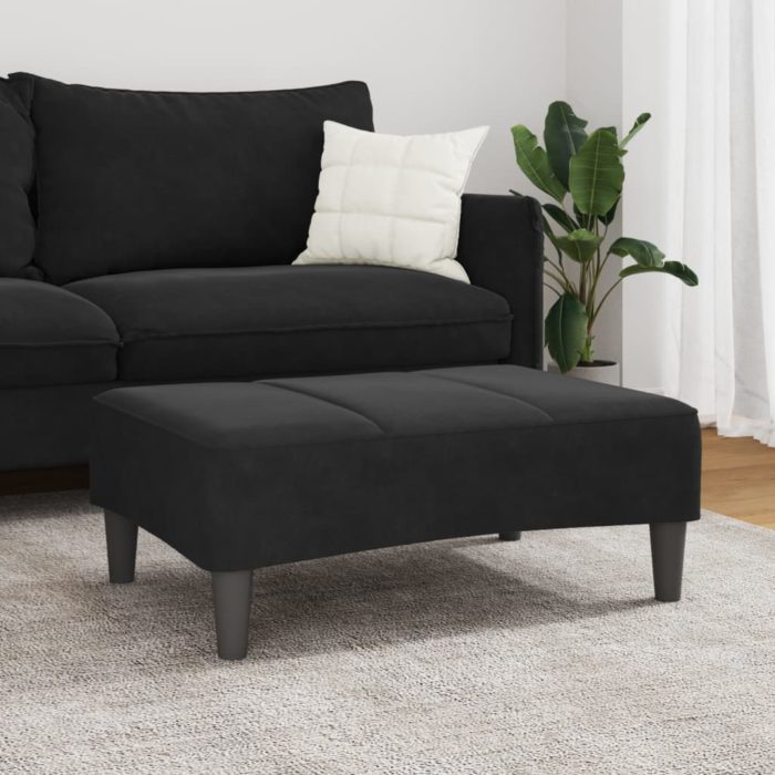 vidaXL Fotskammel svart 77x55x31 cm fløyel