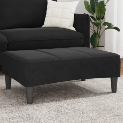 vidaXL Fotskammel svart 77x55x31 cm fløyel