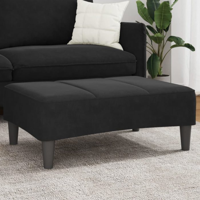 vidaXL Fotskammel svart 77x55x31 cm fløyel