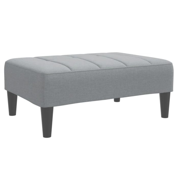 vidaXL Fotskammel lysegrå 77x55x31 cm stoff