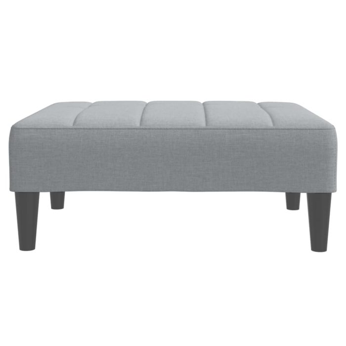 vidaXL Fotskammel lysegrå 77x55x31 cm stoff