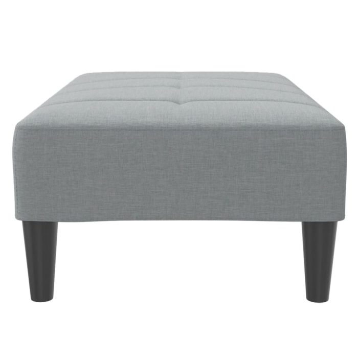 vidaXL Fotskammel lysegrå 77x55x31 cm stoff