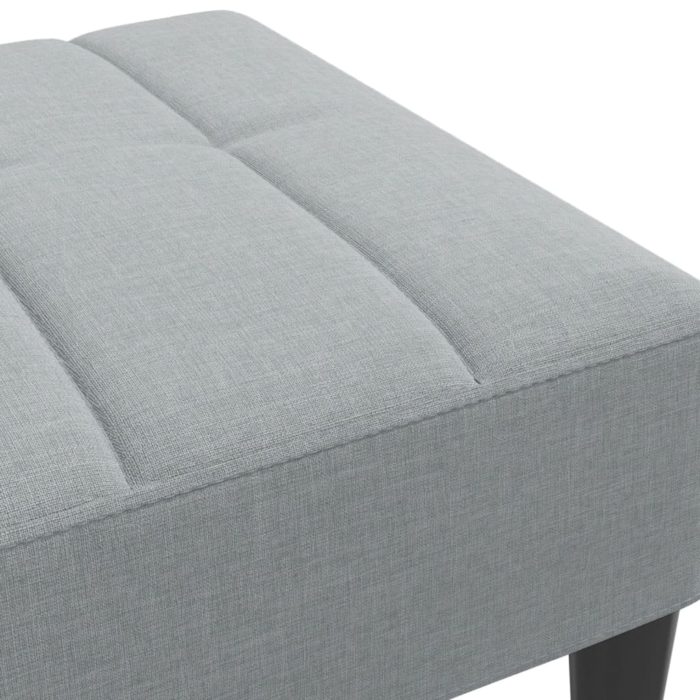 vidaXL Fotskammel lysegrå 77x55x31 cm stoff