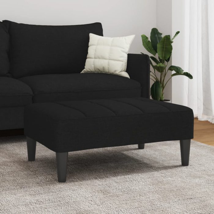 vidaXL Fotskammel svart 77x55x31 cm stoff
