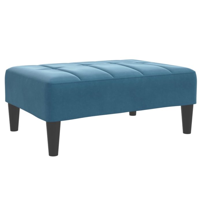 vidaXL Fotskammel blå 77x55x31 cm fløyel