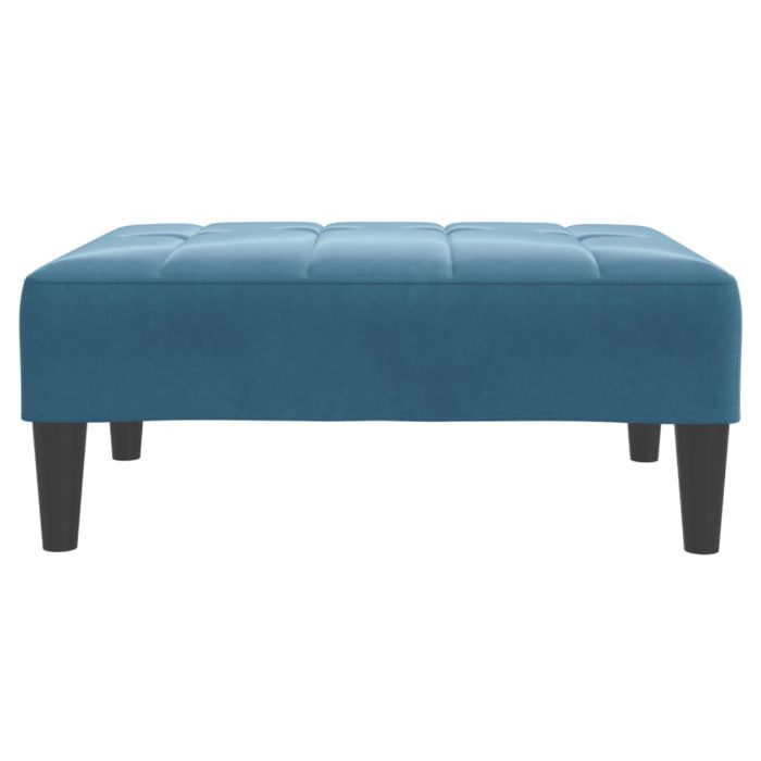 vidaXL Fotskammel blå 77x55x31 cm fløyel