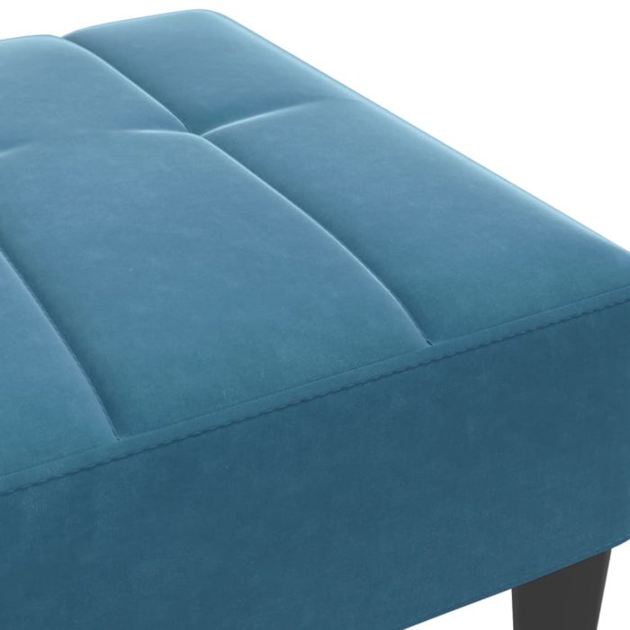 vidaXL Fotskammel blå 77x55x31 cm fløyel