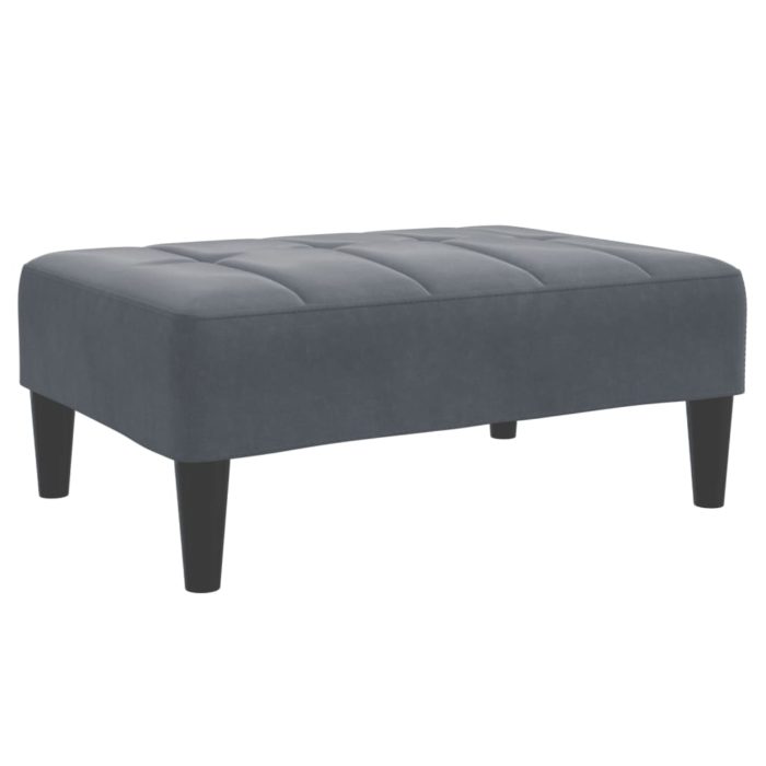 vidaXL Fotskammel mørkegrå 77x55x31 cm fløyel