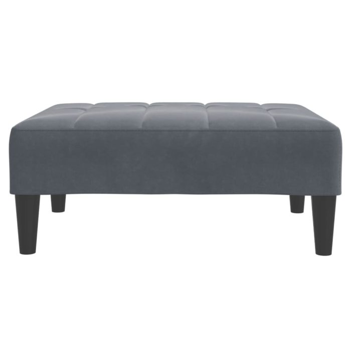 vidaXL Fotskammel mørkegrå 77x55x31 cm fløyel