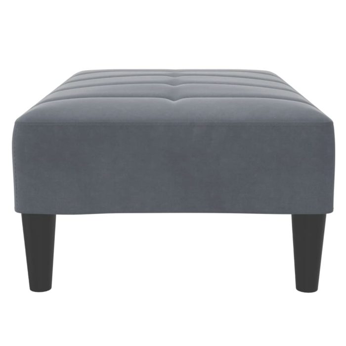 vidaXL Fotskammel mørkegrå 77x55x31 cm fløyel