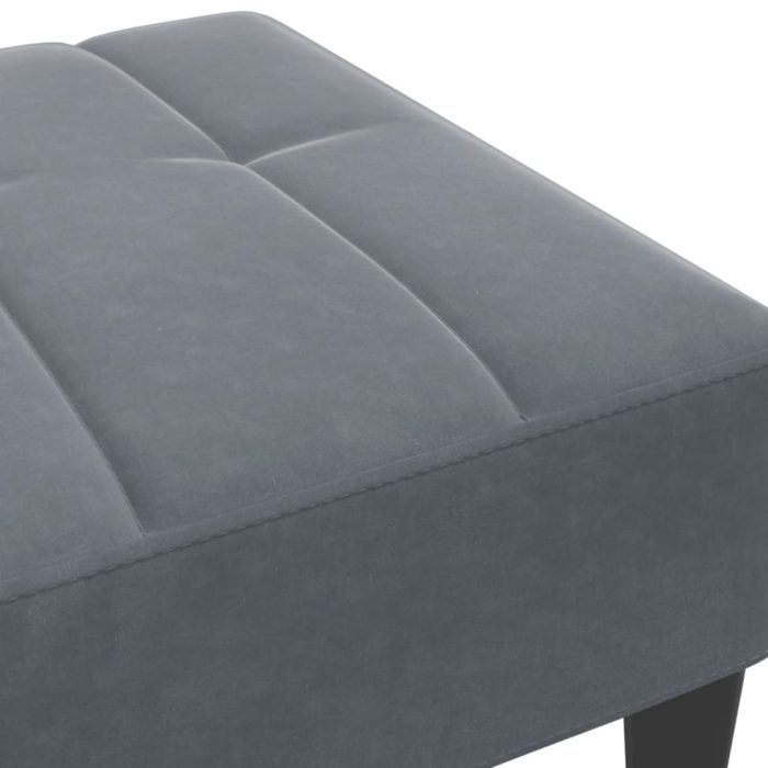vidaXL Fotskammel mørkegrå 77x55x31 cm fløyel