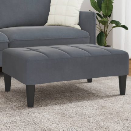 vidaXL Fotskammel mørkegrå 77x55x31 cm fløyel