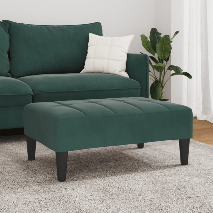 vidaXL Fotskammel mørkegrønn 77x55x31 cm fløyel