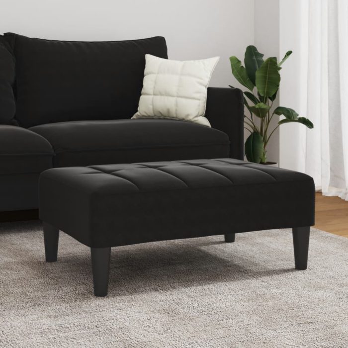 vidaXL Fotskammel svart 77x55x31 cm fløyel