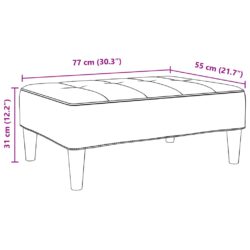 vidaXL Fotskammel svart 77x55x31 cm fløyel