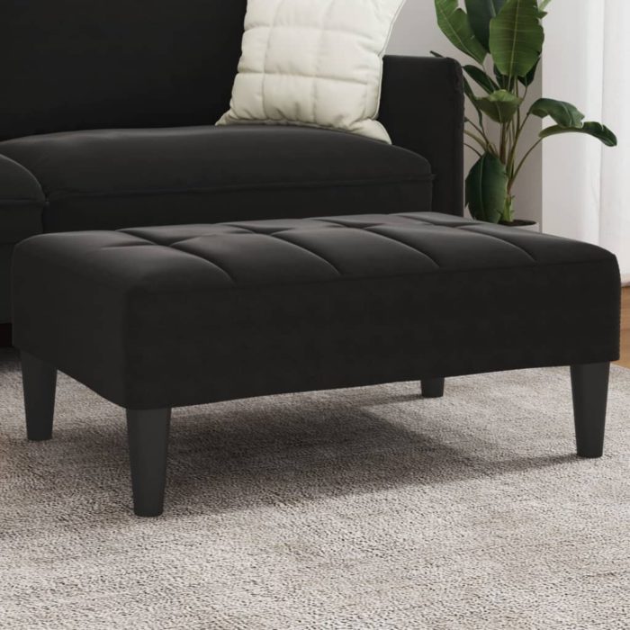 vidaXL Fotskammel svart 77x55x31 cm fløyel