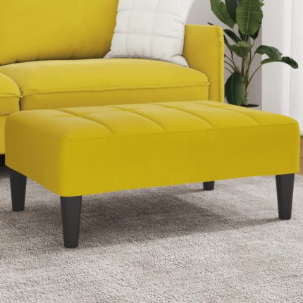 vidaXL Fotskammel gul 77x55x31 cm fløyel
