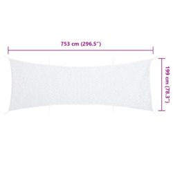 vidaXL Kamuflasjenett med oppbevaringspose 753×199 cm hvit