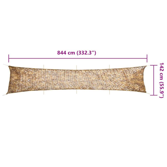 vidaXL Kamuflasjenett med oppbevaringspose 844×142 cm sand