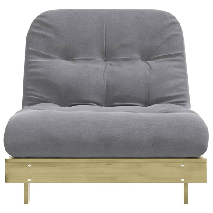 vidaXL Futonsofa med madrass 80x206x11 cm impregnert furu