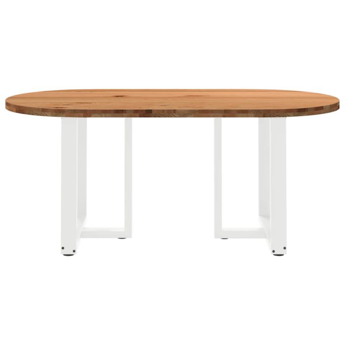vidaXL Badestamp trinn beige 100x50x50,5 cm polyrotting&heltre akasie