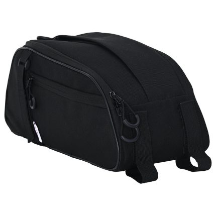 vidaXL Sykkeltaske for Pannier Rack 8 L Svart 38x16x16 cm