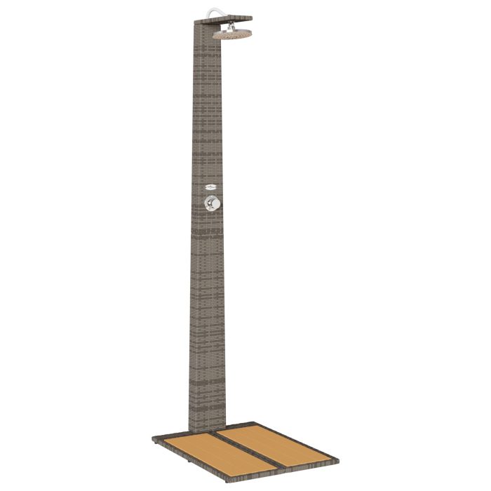 vidaXL Hagedusj Grå 60x80x214 cm Poly Rattan