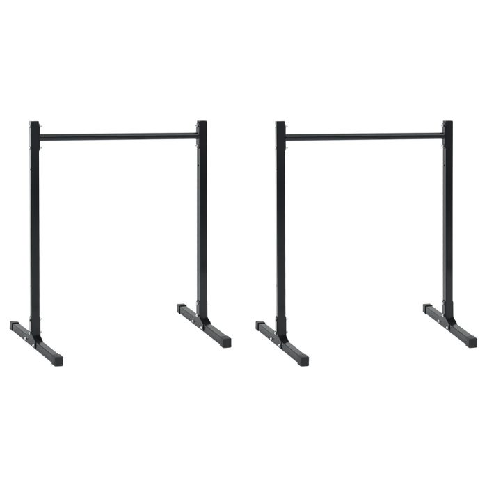 vidaXL Dip Stasjoner 2 stk Høydejusterbare 88.5/98.5 cm Stål