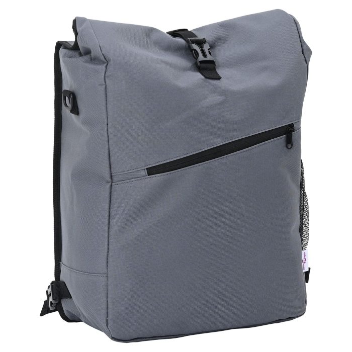 vidaXL sykkelbag for pannier rack 25 L Grå 33x16x48 cm