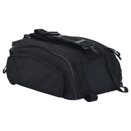 vidaXL sykkelveske for bagasjebrett 12 L svart 38x21x16 cm