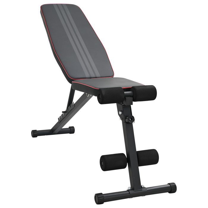 vidaXL justerbar vektbenk foldbar 230 kg svart stål