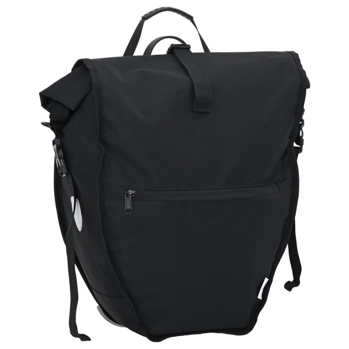 vidaXL Sykkelveske for Pannier Rack 25 L Svart 32.5x17x57 cm