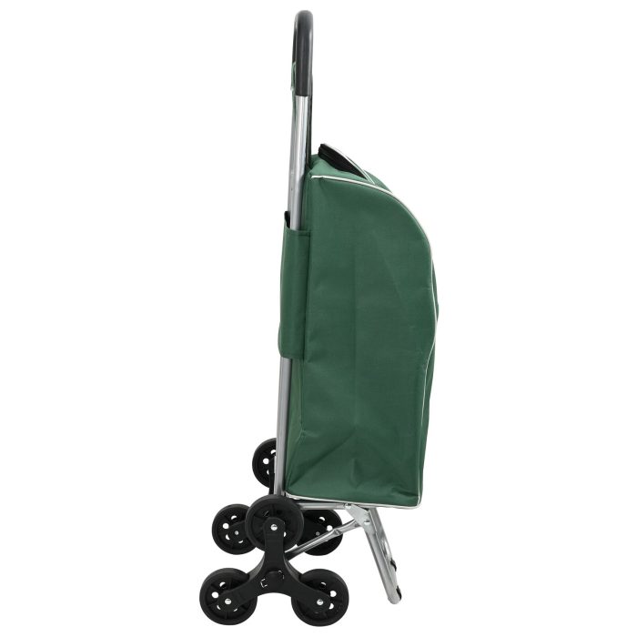 vidaXL Handlevogn med trappestiger Grønn 38 L